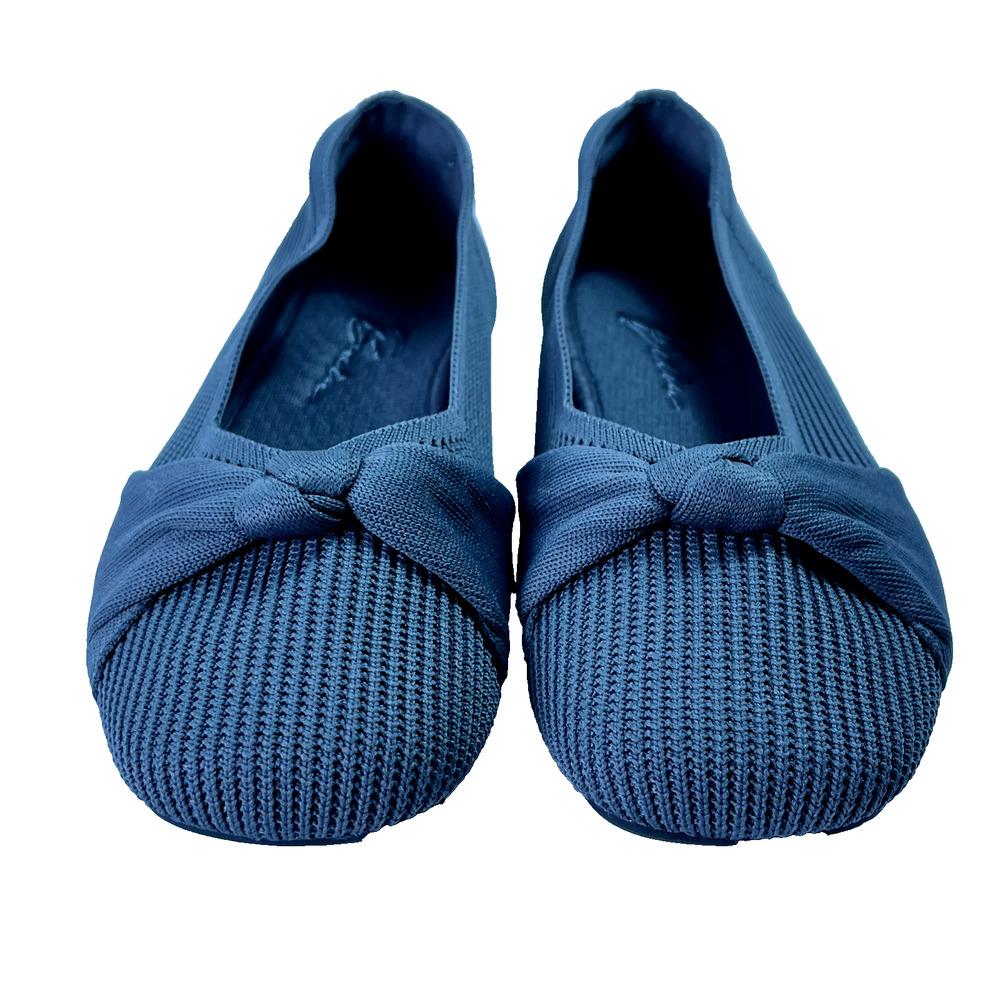 Bacia Flats Shoes Women's Size 8 Gray Knit Comfortable Washable Casual Ballet